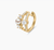 Yoko Earrings Baby Glitz 18K Gold Akoya Pearl and Round Cut Diamond Hoop