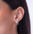 Yoko 18 K White Gold Akoya Gold Pearl Spiral Diamond Hoop Earrings