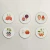 Set of 6 dessert plates red n1 to 6 kaorumi
