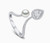 Yoko Baby Glitz 18K Gold Akoya Pearl and Multi Diamond Open Ring