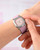 Gerald Charles Mini Maestro Pink GL1.0-TNPS-2129CS-RSDP, three-quarter view of the titanium case and diamond bezel