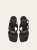 Salvatore Ferragamo Lou Sandal 55mm, Ferragamo black leather sandals, Ferragamo Gancini sandals, Ferragamo block heel sandals, designer sandals for women, luxury Italian footwear, Ferragamo summer sandals, gold buckle sandals.