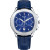 Piaget Polo Chronograph Automatic Steel Watch Blue Alligator