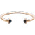 Piaget Possession Open Bangle Bracelet Rose Gold 30 Diamonds Onyx