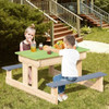 3-in-1 Outdoor Wooden Kids Water Sand Table with Play Boxes