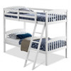 Solid Wood Twin Bunk Beds with Detachable Kids Ladder