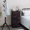 Industrial 4 Fabric Drawers Storage Dresser with Fabric Drawers and Steel Frame