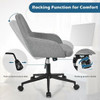 Fabric Home Office Chair with Rocking Backres-Gray