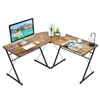 59 Inches L-Shaped Corner Desk Computer Table for Home Office Study Workstation-Black