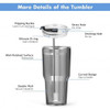 30oz Stainless Steel Tumbler Cup Double Wall Vacuum Insulated Mug with Lid