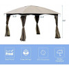 11.5 x 11.5 Feet Fully Enclosed Outdoor Gazebo with Removable 4 Walls