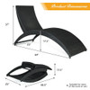 Folding Patio Rattan Lounge Cushioned Portable Chair