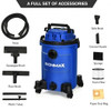 3 in 1 6.6 Gallon 4.8 Peak HP Wet Dry Vacuum Cleaner with Blower-Blue