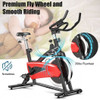 Magnetic Exercise Bike Fitness Cycling Bike with 35Lbs Flywheel for Home and Gym-Black & Red
