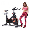 Indoor Fixed Aerobic Fitness Exercise Bicycle with Flywheel and LCD Display