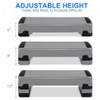 35 Inch Aerobic Cardio Adjustable Exercise Stepper with Risers
