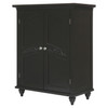 Dark Brown Espresso Wood Bathroom Floor Cabinet with Traditional Engraved Doors