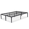 Full 18-inch High Rise Heavy Duty Black Metal Platform Bed Frame