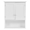 White Wall Mount Bathroom Cabinet with Storage Shelf