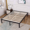 King Heavy Duty Metal Platform Bed Frame with Wood Slats 3,500 lbs Weight Limit