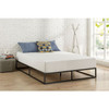 Queen size Modern 10-inch Low Profile Metal Platform Bed Frame with Wood Slats