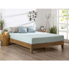 Queen size Solid Wood Modern Platform Bed Frame in Rustic Pine Finish