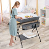 Grey Folding  Wide Nursery Diaper Baby  Changing Table