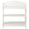Modern White Wooden Baby Changing Table with Safety Rail Pad and Strap
