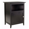 Black Shaker Style End Table Nighstand with Shelf Black Shaker Style End Table Nighstand with Shelf