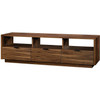 Modern Walnut Finish TV Stand Entertainment Center - Fits up to 70-inch TV