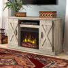 FarmHouse Rustic Pine TV Entertainment Electric Fireplace