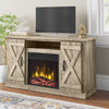 FarmHouse Rustic Pine TV Entertainment Electric Fireplace