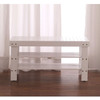 Solid Wood Shoe Rack Entryway Storage Bench in White