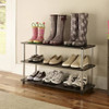 Espresso 3-Shelf Modern Shoe Rack - Holds up to 12 Pair of Shoes