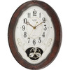 Wood Frame Pendulum Wall Clock - Plays Melodies on the Hour