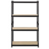 Heavy Duty 4-Shelf Black Storage Rack Shelving Unit