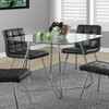 Modern Square Dining Table 40 x 40-inch with Tempered Glass Top