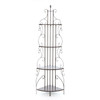 Ornate 4-Tier Metal Corner Bakers Rack Kitchen Dining Shelf