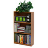 Light Cherry Finish 3-Tier Storage Shelves Bookcase