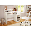 Contemporary Home Office Computer Desk in White Wood Finish