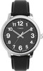 Timex Men's Easy Reader Bold Quartz Dress Watch with Leather Strap, Black