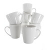 Elama Amie 8 Piece 12 Ounce Porcelain Mug Set in White