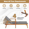Patio Rattan Lounge Chair with 4-Position Adjustable Backrest