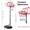 Height Adjustable Basketball Hoop with 2 Nets and Fillable Base