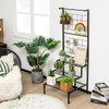 3-Tier Hanging Plant Stand with Grid Panel Display Shelf