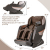 SL Track Full Body Zero Gravity Massage Chair Recliner Thai Stretch Heat Roller-Brown