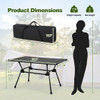 Folding Heavy-Duty Aluminum Camping Table with Carrying Bag-Black