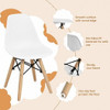 4 PCS Children Chair Set Medieval Style Dining Chairs with Wood Legs