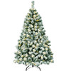 4.5 Feet Pre-Lit Premium Snow Flocked Hinged Artificial Christmas Tree 4.5 Feet Pre-Lit Premium Snow Flocked Hinged Artificial Christmas Tree