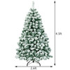 4.5 Feet Pre-Lit Premium Snow Flocked Hinged Artificial Christmas Tree 4.5 Feet Pre-Lit Premium Snow Flocked Hinged Artificial Christmas Tree